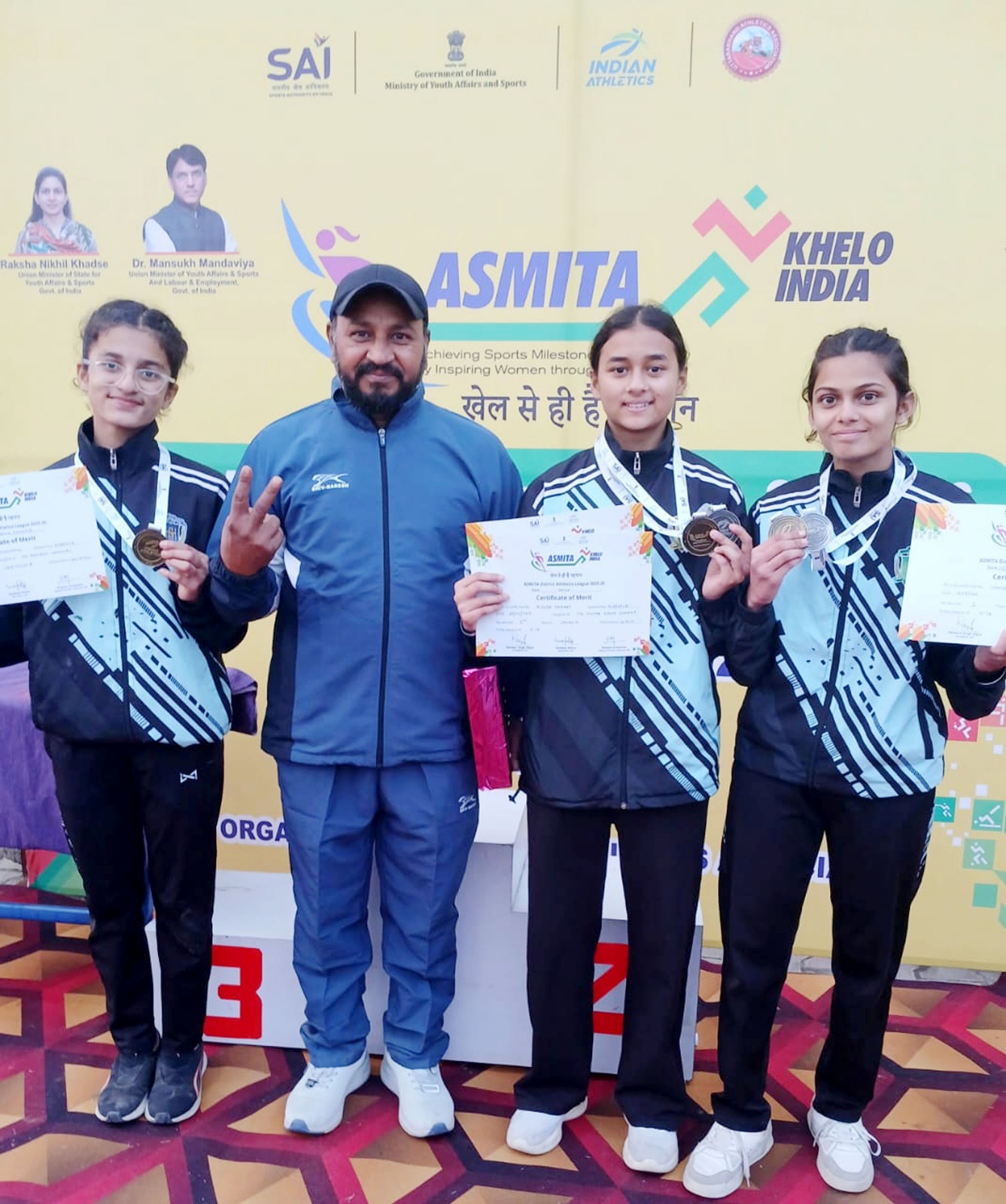 अस्मिता खेलो इंडिया जिला एथलेटिक लीग 2025-26 काशीपुर में होली चाइल्ड स्कूल ने लहराया परचम