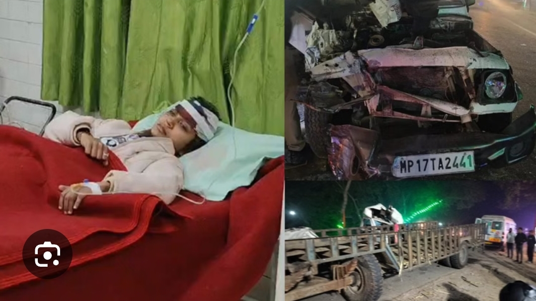 *_अयोध्या जा रहे श्रद्धालुओं की गाड़ी ट्रॉले में घुसी, तीन युवकों की मौत, 5 घायल_*